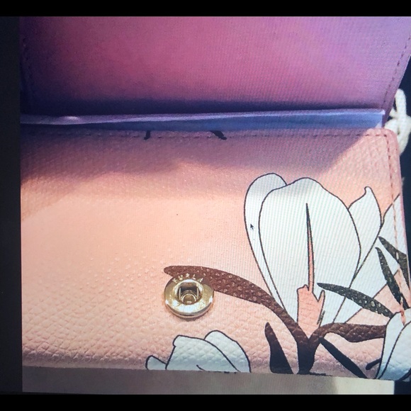 BRAND NEW Furla RARE & RETIRED Limited Edition Fold Wallet Floral Pink Leather! - Picture 5 of 11